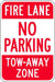 ZING Parking FIRE LANE NO PARKING, HIP, 12x18