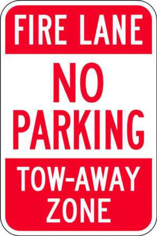 ZING Parking FIRE LANE NO PARKING, HIP, 12x18