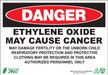 ZING DANGER, 10x14, ETHYLENE OXIDE MAY CAUSE