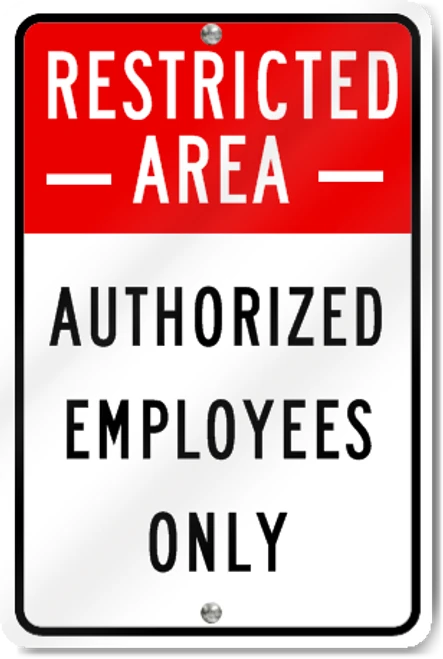 ZING Parking Sign Restricted Area, Auth Empl — Pelican Supply