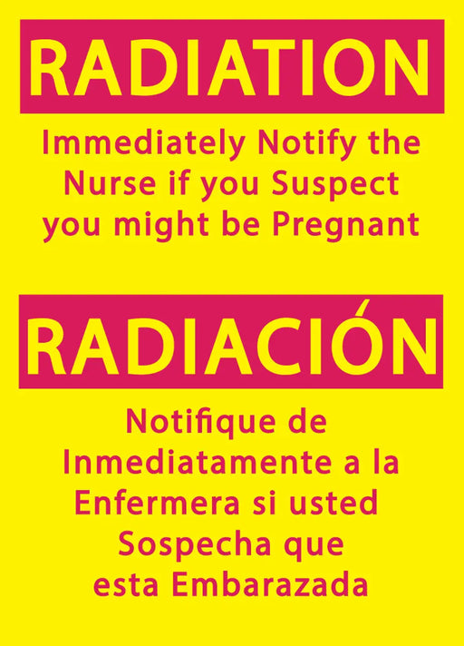 ZING Radiation Notify Nurse 14x10 Self-Adh