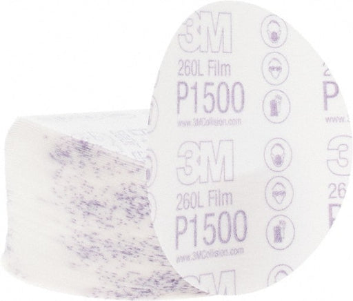 Hook & Loop Disc: 1500 Grit, Coated, Aluminum Oxide