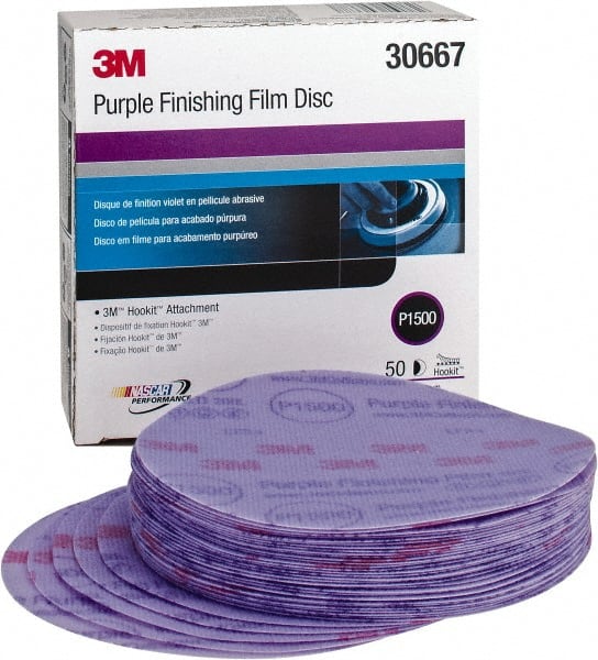 Hook & Loop Disc: 1500 Grit, Coated, Aluminum Oxide