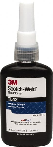 Threadlocker: Blue, Liquid, 50 mL, Bottle