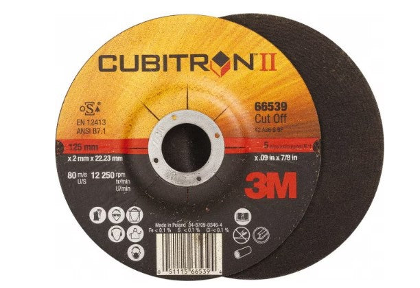 3M Depressed Center Wheel: Type 27, 5" Dia, 0.09" Thick, Ceramic