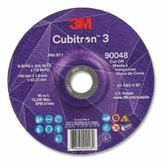 1 Carton (25/carton) Cubitron™ 3 Cut-Off Wheel, 6 in dia x 0.045 in Thick x 7/8 in Arbor, 60+ Grit, T27