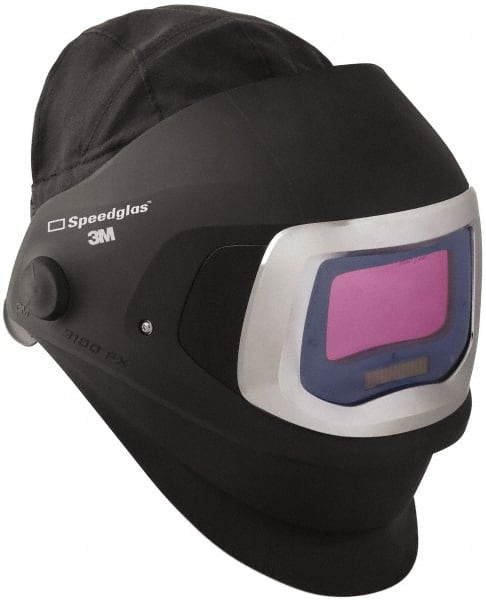 Welding Helmet: Black & Gray, Polycarbonate, Shade 5 & 8 to 13