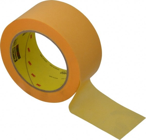 Masking Tape: 2" Wide, 60 yd Long, 3.3 mil Thick, Brown