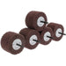 Mounted Flap Wheel: 2" Face Width, 60 Grit, Aluminum Oxide