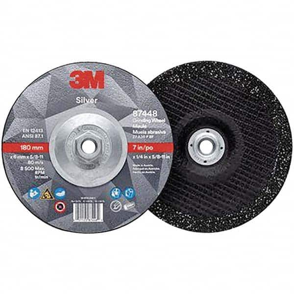 Depressed Center Wheel: Type 27, 7" Dia, 1/4" Thick, Ceramic