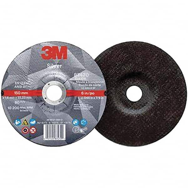 Cutoff Wheel: 6" Dia, 0.045" Thick, 7/8" Hole, Ceramic