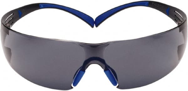 Safety Glass: Anti-Fog, Polycarbonate, Gray Lenses, Frameless, UV Protection