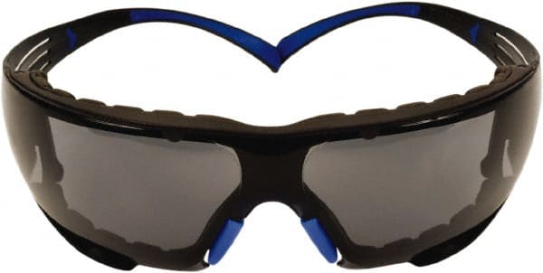 Safety Glass: Anti-Fog, Polycarbonate, Gray Lenses, Frameless, UV Protection