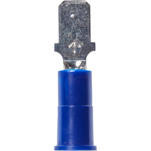 Wire Disconnect: Male, Blue, Plastic, 14-16 AWG, 1/4" Tab Width