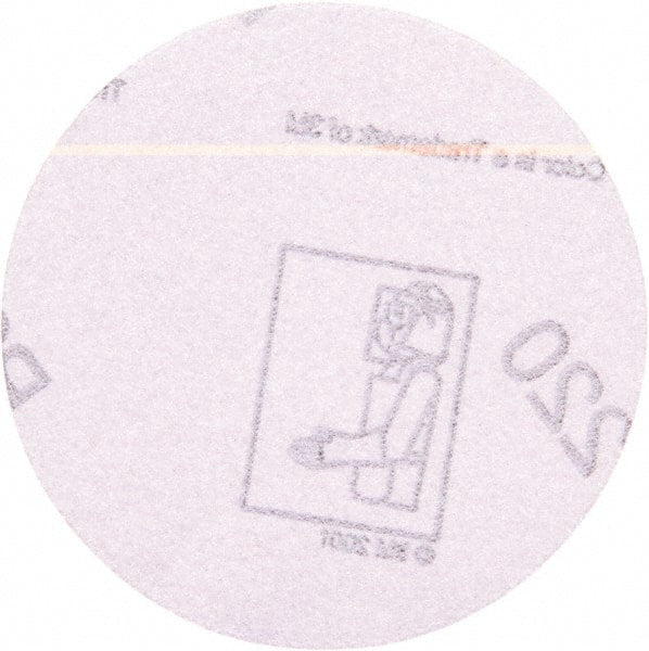 Hook & Loop Disc: 3" Disc Dia, 220 Grit, Coated, Aluminum Oxide