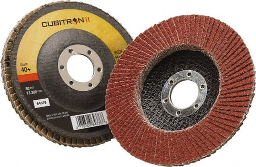 Flap Disc: 7/8" Hole, 40 Grit, Ceramic, Type 27