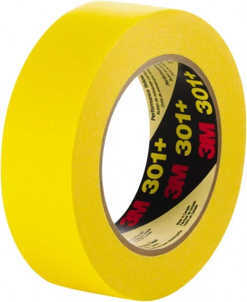 Masking Tape: 18 mm Wide, 60 yd Long, 6.3 mil Thick, Yellow