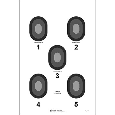 Action Target 5 Bull's-Eye Target - ALL WEATHER RESISTANT TARGET ON HEAVY PAPER