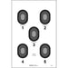 Action Target 5 Bull's-Eye Target - ALL WEATHER RESISTANT TARGET ON HEAVY PAPER