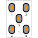 Action Target 5 Bull's-Eye Target w/ Orange Centers