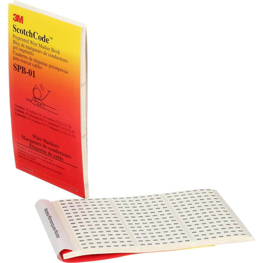 450 Label, 1.37 Inch Long x 0.22 Inch Wide x 1/4mm Thick, Alphanumeric, Electrical Vinyl Film Book