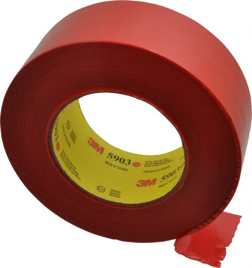 Masking Tape: 2" Wide, 60 yd Long, 7.5 mil Thick, Red
