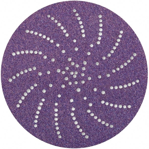 Hook & Loop Disc: 5" Disc Dia, 80 Grit, Coated, Ceramic