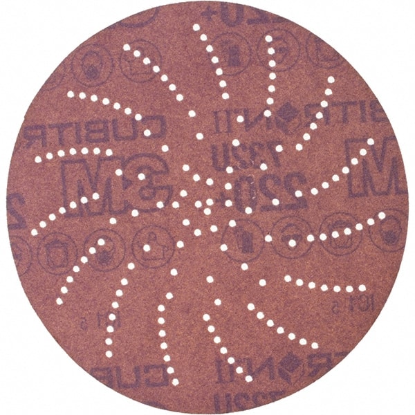 Hook & Loop Disc: 220 Grit, Coated, Ceramic