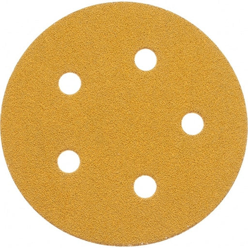 Hook & Loop Disc: 5" Disc Dia, 150 Grit, Coated, Ceramic