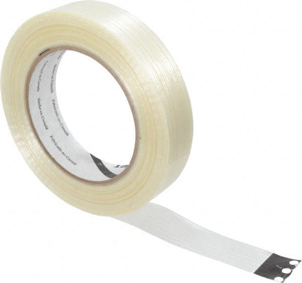 Packing Tape: 1" Wide, Clear, Rubber Adhesive