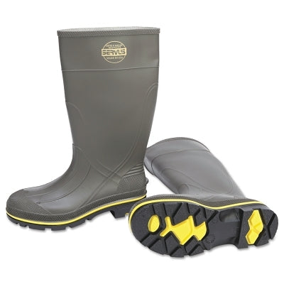 Servus Pro Knee-Length PVC Boot with Steel Toe, 15 in H, Gray/Yellow/B ...