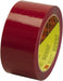 Packing Tape: 2" Wide, Red, Rubber Adhesive