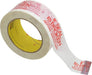 Packing Tape: 2" Wide, Red & White, Rubber Adhesive