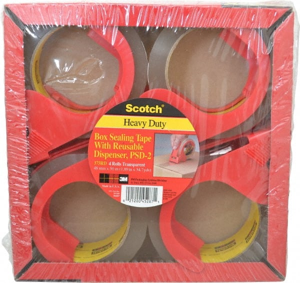 Packing Tape: 2" Wide, Clear, Rubber Adhesive