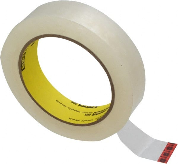 Packing Tape: 1" Wide, Clear, Acrylic Adhesive