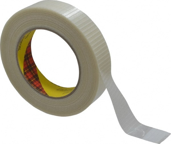 Packing Tape: 1" Wide, Clear, Rubber Adhesive