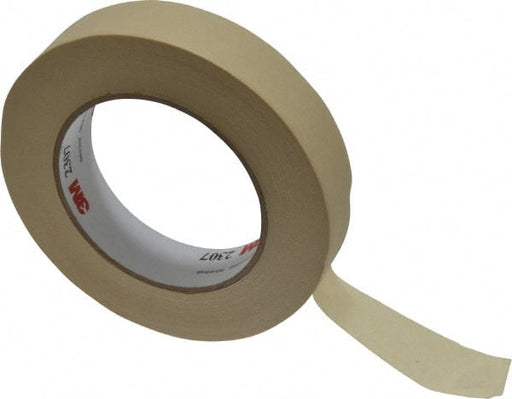 Masking Tape: 1" Wide, 60 yd Long, 5.2 mil Thick, Tan