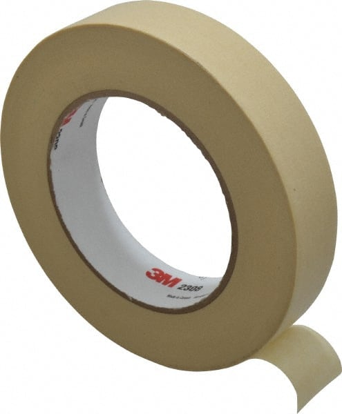 Masking Tape: 1" Wide, 60 yd Long, 5.3 mil Thick, Tan