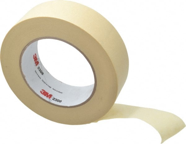 Masking Tape: 38 mm Wide, 60 yd Long, 5.3 mil Thick, Tan