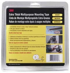 Off-White Double-Sided Urethane Foam Tape: 3/4" Wide, 7 yd Long, 1/8" Thick, Acrylic Adhesive