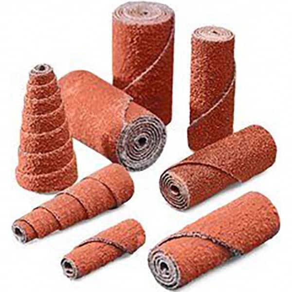 Straight Cartridge Roll: 3/8" Dia, 80 Grit, Ceramic
