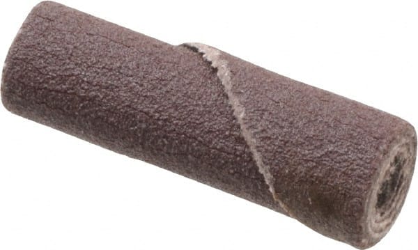 Straight Cartridge Roll: 5/16" Dia, 180 Grit, Aluminum Oxide