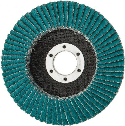 Flap Disc: 7/8" Hole, 36 Grit, Zirconia Alumina, Type 29