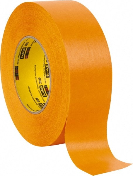 Masking Tape: 2" Wide, 60 yd Long, 9.5 mil Thick, Orange