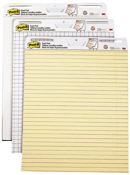 3M Pack of (30), Yellow Faint Ruled, 25 x 30