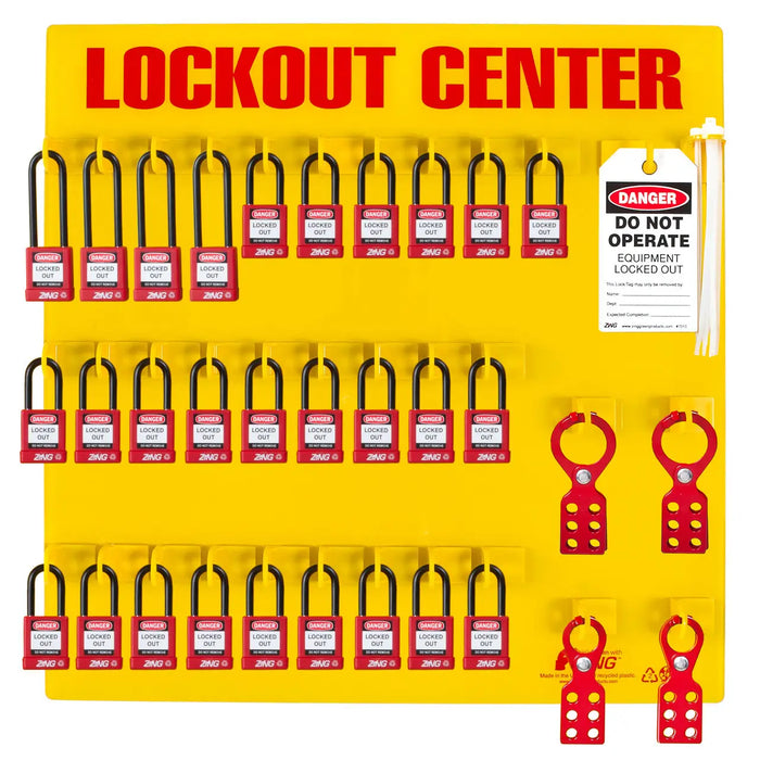 ZING Lockout Tagout Station - 28 Padlocks