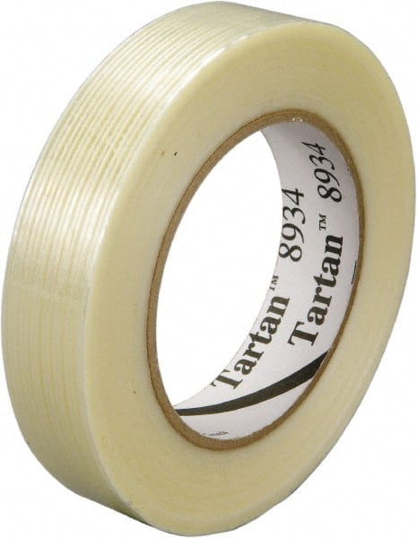 Packing Tape: 55' Long, Clear, Rubber Adhesive