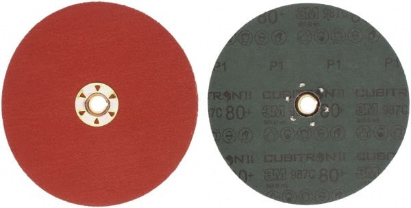 Fiber Disc:  7" Disc Dia,  80 Grit,  Ceramic