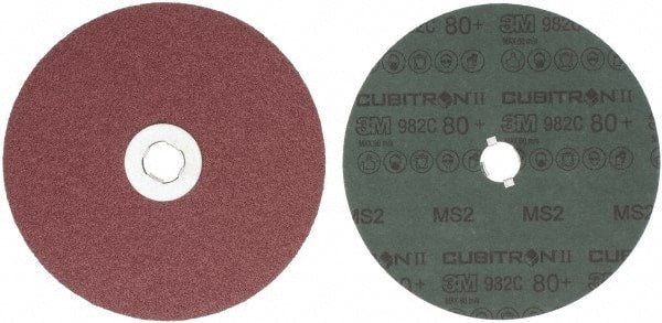 Fiber Disc:  7" Disc Dia,  80 Grit,  Ceramic