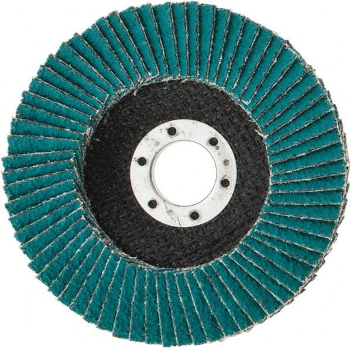 Flap Disc: 7/8" Hole, 36 Grit, Zirconia Alumina, Type 27